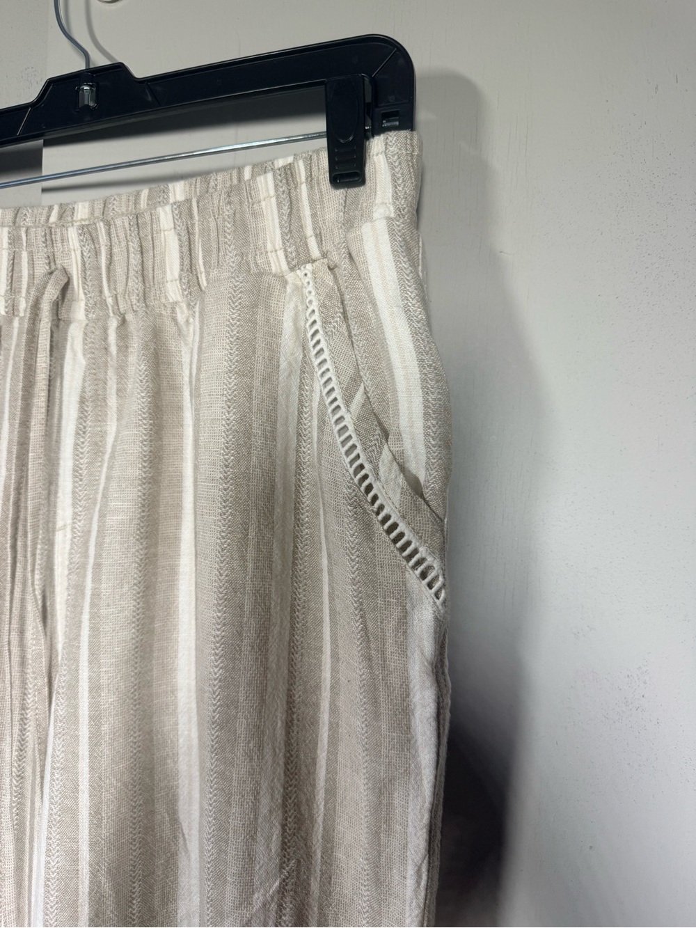 Briggs New York Neutral Striped Elastic-Waist Pants - Picture 2 of 5